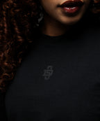 (CropTop) DSPLN LIFTING CLUB - BLACK ON BLACK